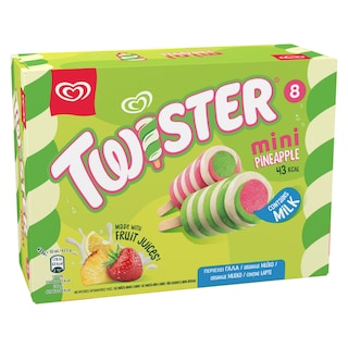 ΕΒΓΑ | Παγωτό Twister Mini Pineapple 8x43.5g