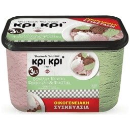 ΚΡΙ ΚΡΙ | Παγωτό Heartmade Βανίλια Κακάο Φράουλα Φυστίκι 1.5kg