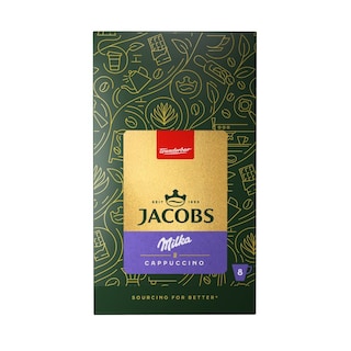 JACOBS | Στιγμιαίος Καφές Milka Cappuccino Choco Sticks 8x15.8g