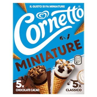 CORNETTO | Παγωτό Miniature Πύραυλος Βανίλια Σοκολάτα 10x19g