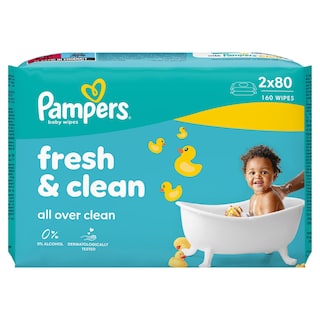 PAMPERS | Μωρομάντηλα Fresh Clean 2x80 Τεμάχια