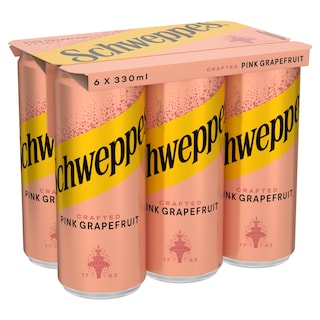 SCHWEPPES | Soft Drink Pink Grapefruit Can 6x330ml