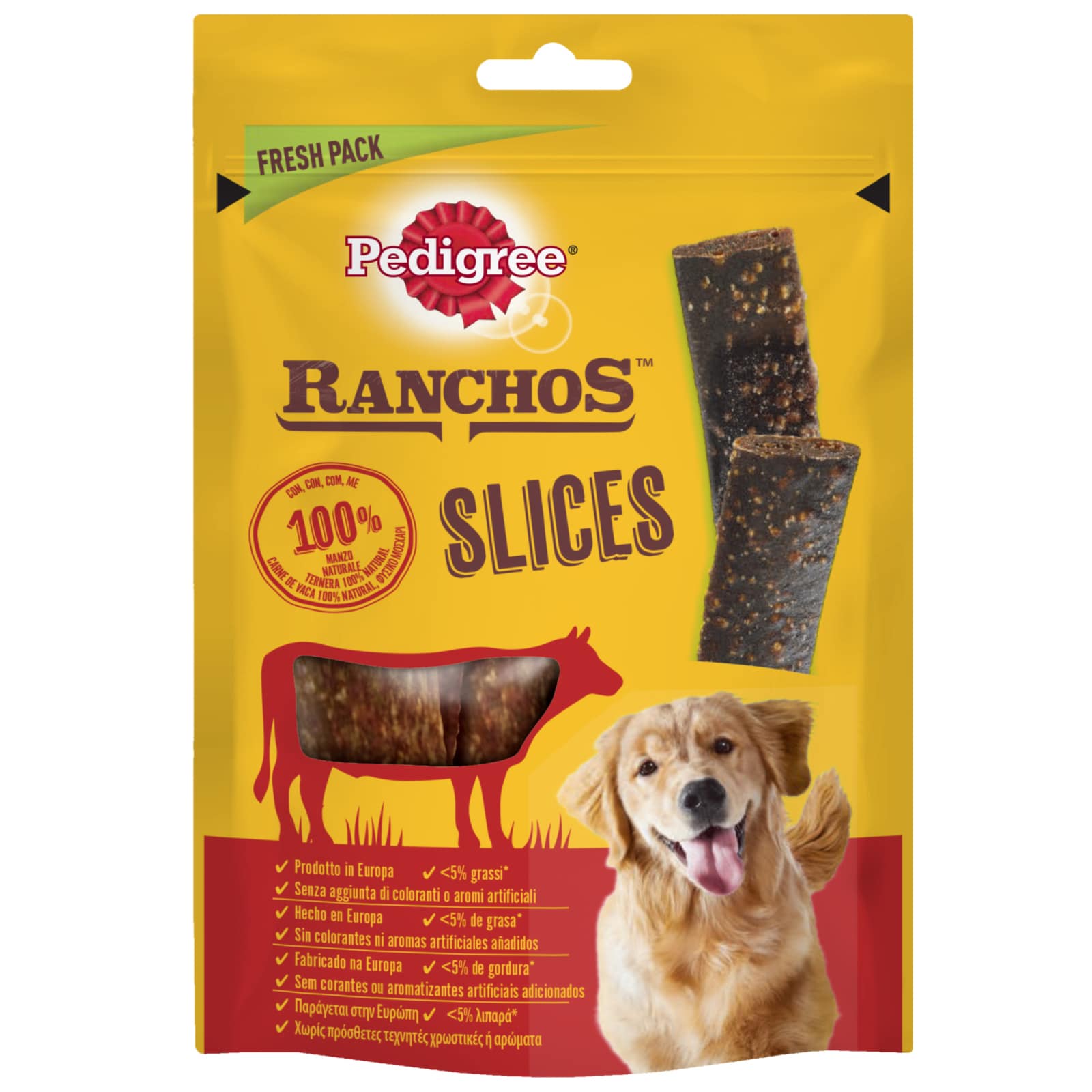 PEDIGREE Snack Σκύλωv Ranchos Slices Μοσχάρι 60g