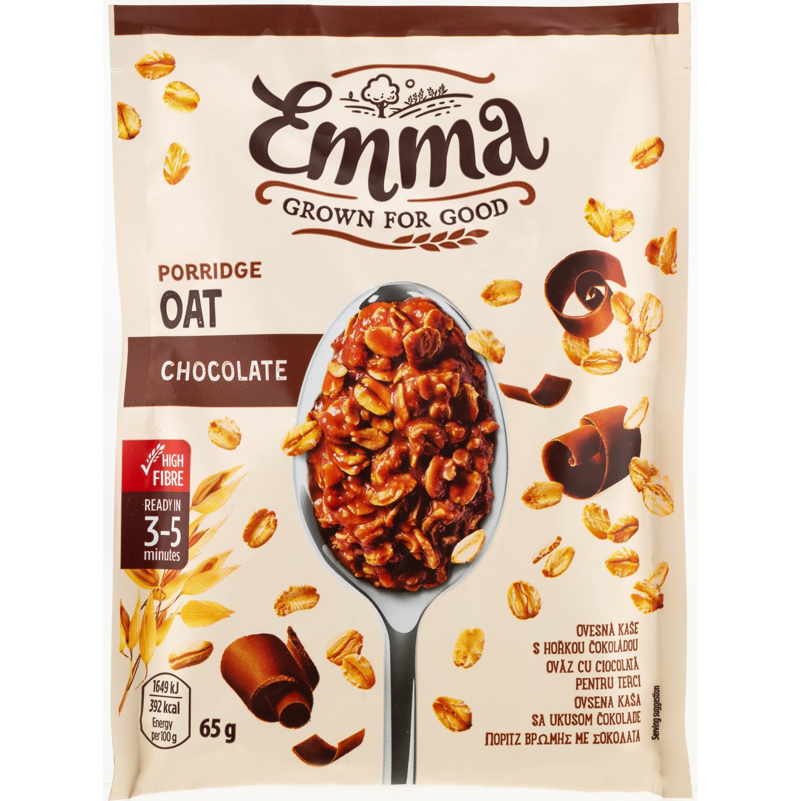EMMA Πόριτζ Βρώμης Σοκολάτα 65g