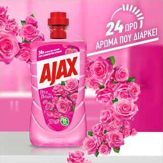 AJAX | Καθαριστικό Πατώματος Γιορτή Λουλουδιών Ρόδο της Αυγής 2x1lt