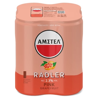 AMSTEL | Μπύρα Radler Pink Grapefruit Κουτί 4x330ml