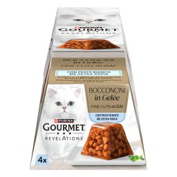 GOURMET | Γατοτροφή Revelations Fine Cuts Ψάρια σε Ζελέ 4x57g