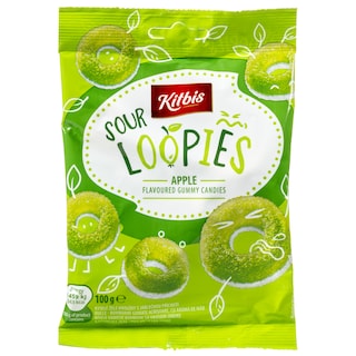 KITBIS | Ζελεδάκια Sour Loopies Γεύση Μήλο 100g