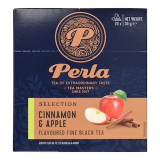 PERLA BEVERAGES | Τσάι Μαύρο Γεύση Κανέλα και Μήλο 20x1.5g