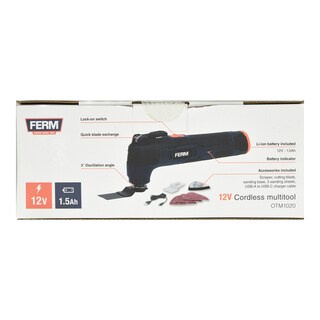 FERM | Πολυεργαλείο Ασύρματο 12V 1.5Ah 1 Τεμάχιο