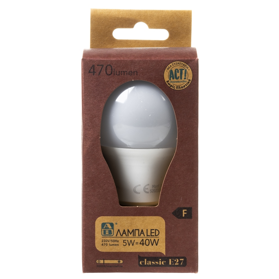 ΑΒ Λάμπα Led E27 6W 1 Τεμάχιο