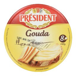 PRESIDENT | Τηγμένο Τυρί Gouda 8 Μερίδες 140g