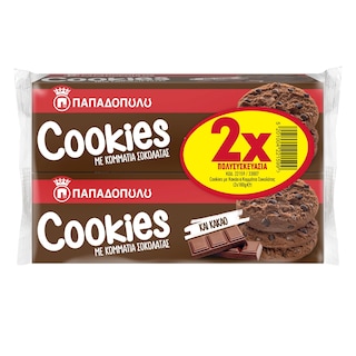 ΠΑΠΑΔΟΠΟΥΛΟΥ | Μπισκότα Κακάο Σοκολάτα 2x180g