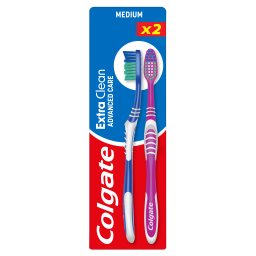 COLGATE | EXTRA CLEAN | Οδοντόβουρτσα Extra Clean Μέτρια 2 Τεμάχια ΤΙΜΗ ΣΟΚ