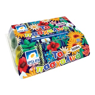 ΧΡΥΣΑ ΑΥΓΑ | Βαμμένα Αυγά Αχυρώνα Πολύχρωμα 6 Τεμάχια