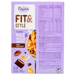 EMMA | Δημητριακά Fit & Style Μαύρη Σοκολάτα 375g
