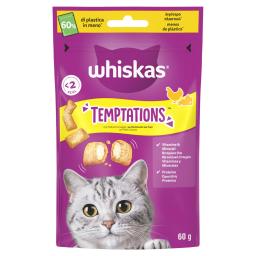 WHISKAS | Σνακ Γάτας Temptations Κοτόπουλο Τυρί 60g