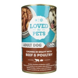 LOVED BY PETS | Σκυλοτροφή Βοδινό και Πουλερικά σε Σάλτσα 1.24kg