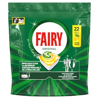 FAIRY | Κάψουλες Πλυντηρίου Πιάτων Original Λεμόνι 22 Τεμάχια