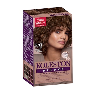 KOLESTON | Βαφή Μαλλιών 5/0 Ανοιχτό Καστανό Deluxe Kit 1 Τεμάχιο