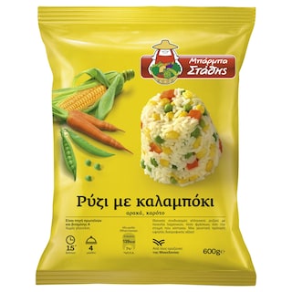 ΜΠΑΡΜΠΑ ΣΤΑΘΗΣ | Rice with Corn Peas Carrot 600g
