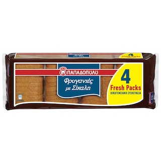 ΠΑΠΑΔΟΠΟΥΛΟΥ Φρυγανιές Σίκαλης 4x80g