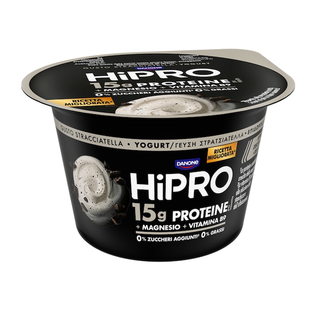 Επιδόρπιο άπαχου γιαουρτιού Danone HiPro με γεύση στρατσιατέλλα & γλυκαντικά (160 γρ.) | 90 kcal