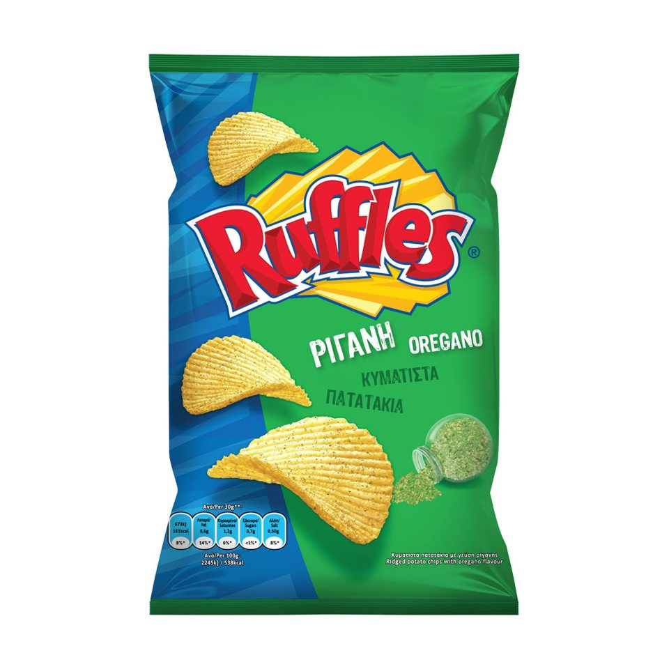 RUFFLES Τσιπς Κυματιστά Ρίγανη 150g