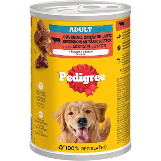 PEDIGREE | Υγρή Τροφή Σκύλων Ζελέ Κονσέρβα Μοσχάρι 1.2kg
