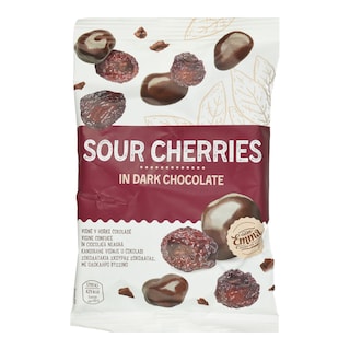 EMMA | Βύσσινο Επικάλυψη Μαύρης Σοκολάτας 150g