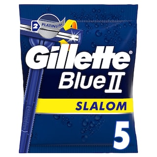 GILLETTE | BLUE II SLALOM | Ξυριστική Μηχανή Μιας Χρήσης Slalom 5 Τεμάχια