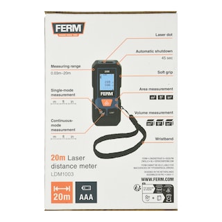 FERM | Αποστασιόμετρο Λέιζερ 20m 1 Τεμάχιο