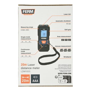 FERM | Αποστασιόμετρο Λέιζερ 20m 1 Τεμάχιο