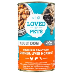 LOVEPET | Σκυλοτροφή Κοτόπουλο Συκώτι Καρότο σε Σάλτσα 1.24kg