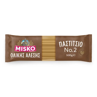 MISKO | Μακαρόνια Παστίτσιο Ολικής Άλεσης 500gr
