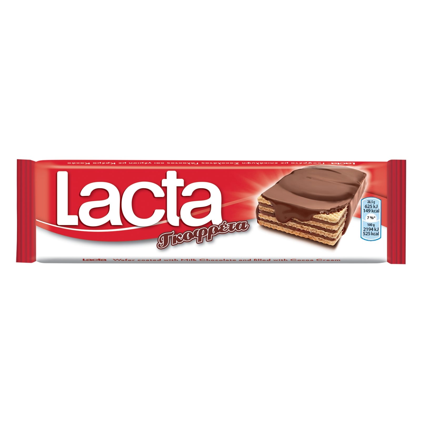 LACTA Γκοφρέτα Σοκολάτα Γάλακτος 28.5gr