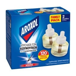 AROXOL | Εντομοαπωθητικό Υγρό 120 Νύχτες Ανταλλακτικό 2x45ml