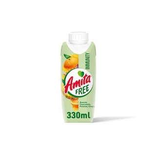 AMITA | Φρουτοποτό Immunity Free Ανανάς Πορτοκάλι Ginger 330ml