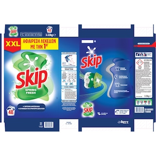 SKIP | Σκόνη Πλυντηρίου Ρούχων Spring Fresh 48 Μεζούρες