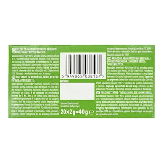 PERLA BEVERAGES | Πράσινο Τσάι Λεμόνι 20x2g