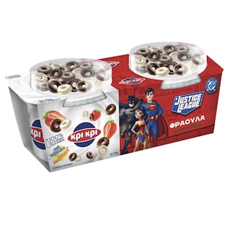 ΚΡΙ ΚΡΙ | Επιδόρπιο Γιαουρτιού Φράουλα Choco Loops 2x170g