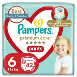 PAMPERS | Πάνες Βρακάκι Μωρού Premium Care Pants Νο6 42 Τεμάχια