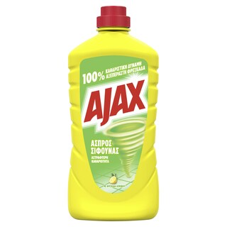 AJAX | ΑΣΠΡΟΣ ΣΙΦΟΥΝΑΣ | Καθαριστικό Πατώματος Άσπρος Σίφουνας Λεμόνι 1lt