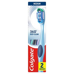 COLGATE | Οδοντόβουρτσα 360 Medium 2 Τεμάχια
