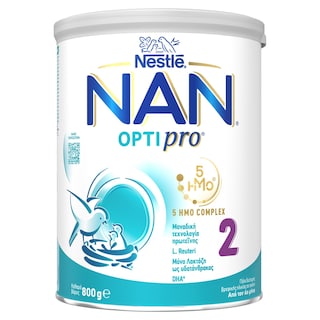 NAN | Γάλα Βρεφικό Σκόνη Optipro Νο2 6+ Μηνών 800gr