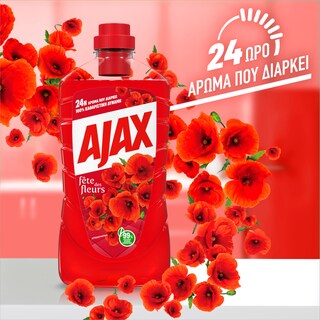 AJAX | Υγρό Καθαρισμού Fete Des Fleurs Αγριολούλουδα 1lt 1+1 Δώρο