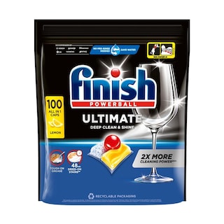 FINISH | Κάψουλες Πλυντηρίου Πιάτων Ultimate Allin1 Lemon 100 Τεμάχια