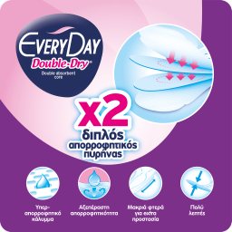EVERY DAY | Σερβιέτες Doubledry Hyperdry Economy Maxi Night 16 Τεμάχια