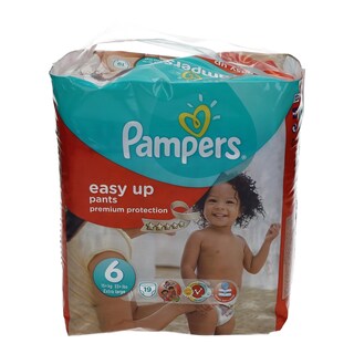 PAMPERS | EASY UP | ΠΑΝΕΣ ΒΡΑΚΑΚΙΑ EXTRA LARGE 15+ KGR No 6 19 ΤΕΜ