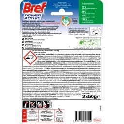 BREF | Μπλοκ Τουαλέτας WC Power Active Lemon 2x50g